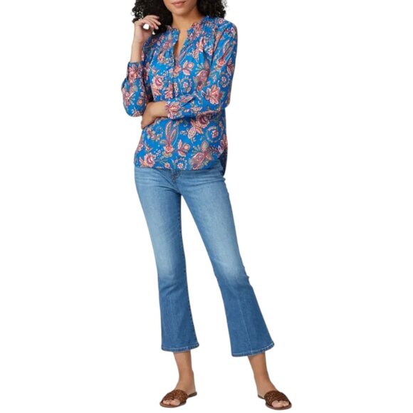 J. Crew Flora Belle Ruffle Shirt Liberty Fabric Sz 4 - Picture 3 of 13